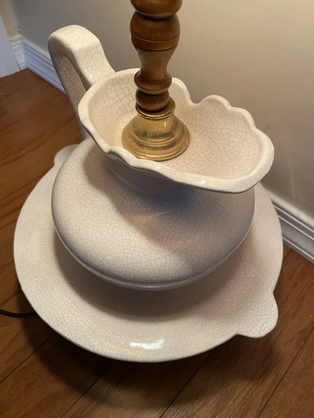Vintage Teapot Lamp with Saucer and Cup 24